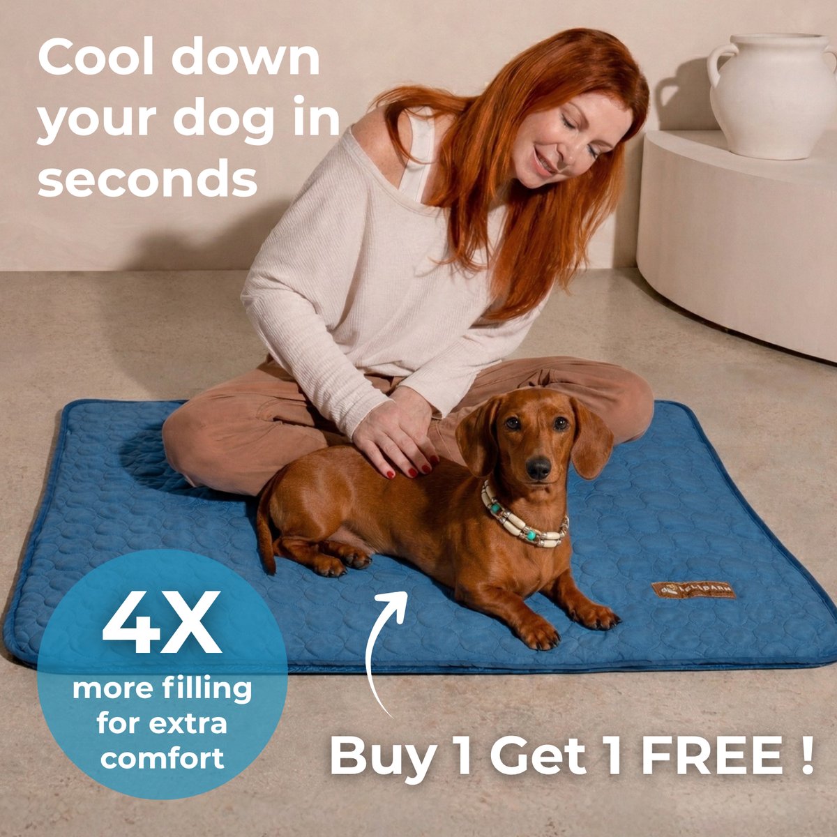 Cooling Mat with dog